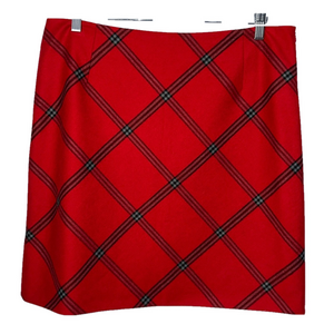 Atelier Gardeur Red Plaid Skirt